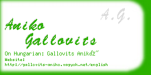 aniko gallovits business card